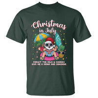 Christmas in July Santa T Shirt Palm Tree Beach Summer Hawaii