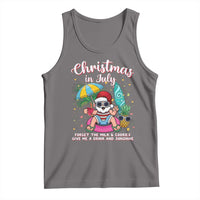 Christmas in July Santa Tank Top Palm Tree Beach Summer Hawaii