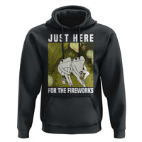 Funny Frog 4th of July Hoodie Just Here For The Fireworks - Wonder Print Shop