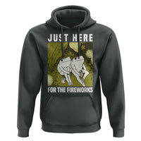 Funny Frog 4th of July Hoodie Just Here For The Fireworks - Wonder Print Shop