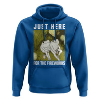 Funny Frog 4th of July Hoodie Just Here For The Fireworks - Wonder Print Shop