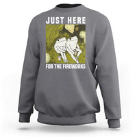 Funny Frog 4th of July Sweatshirt Just Here For The Fireworks - Wonder Print Shop