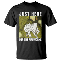 Funny Frog 4th of July T Shirt Just Here For The Fireworks - Wonder Print Shop