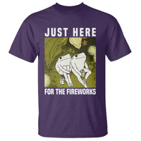 Funny Frog 4th of July T Shirt Just Here For The Fireworks - Wonder Print Shop