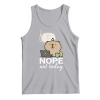 Nope Not Today Tank Top Funny Lazy Capybara Meme - Wonder Print Shop