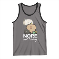 Nope Not Today Tank Top Funny Lazy Capybara Meme - Wonder Print Shop