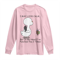 In My Head I Have Pecked You 3 Times Long Sleeve Shirt Funny Duck Sarcastic Farm Humor - Wonder Print Shop