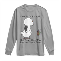 In My Head I Have Pecked You 3 Times Long Sleeve Shirt Funny Duck Sarcastic Farm Humor - Wonder Print Shop