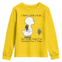 In My Head I Have Pecked You 3 Times Youth Sweatshirt Funny Duck Sarcastic Farm Humor - Wonder Print Shop