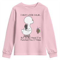 In My Head I Have Pecked You 3 Times Youth Sweatshirt Funny Duck Sarcastic Farm Humor - Wonder Print Shop
