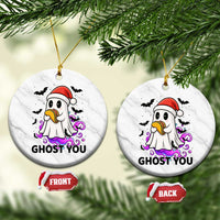 Funny Ghost Halloween Xmas Ceramic Ornament Ghost You - Wonder Print Shop