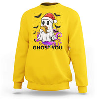 Funny Ghost Halloween Christmas Sweatshirt Ghost You - Wonder Print Shop