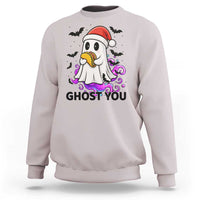 Funny Ghost Halloween Christmas Sweatshirt Ghost You - Wonder Print Shop
