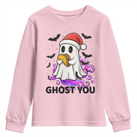 Funny Ghost Halloween Christmas Youth Sweatshirt Ghost You - Wonder Print Shop