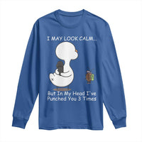 Duck Sarcastic Farm Long Sleeve Shirt In My Head I Have Pecked You 3 Times - Wonder Print Shop