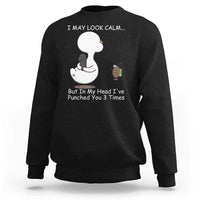 Duck Sarcastic Farm Sweatshirt In My Head I Have Pecked You 3 Times - Wonder Print Shop