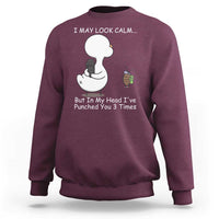 Duck Sarcastic Farm Sweatshirt In My Head I Have Pecked You 3 Times - Wonder Print Shop