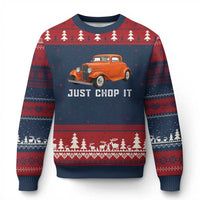 Just Chop It Ugly Christmas Sweater 1932 American Classic Hotrod