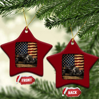 1932 American Classic Hotrod US Flag 4th of July Ceramic Ornament