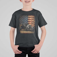 1932 American Classic Hotrod US Flag 4th of July T Shirt For Kid