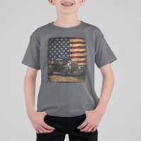 1932 American Classic Hotrod US Flag 4th of July T Shirt For Kid