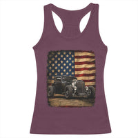 1932 American Classic Hotrod US Flag 4th of July Racerback Tank Top