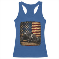 1932 American Classic Hotrod US Flag 4th of July Racerback Tank Top