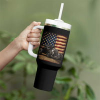 1932 American Classic Hotrod US Flag 4th of July Tumbler With Handle