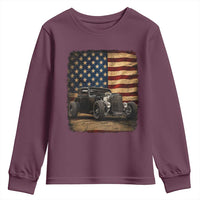 1932 American Classic Hotrod US Flag 4th of July Youth Sweatshirt