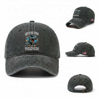 Funny Grammar Dino Washed Cotton Baseball Cap Let Us Eat Kids Punctuation Saves Lives