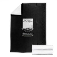 Funny Typewriter Throw Blanket I Am An Author What Is Your Superpower - Wonder Print Shop
