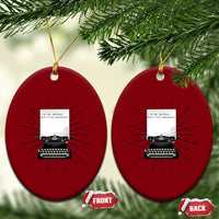 Funny Typewriter Ceramic Ornament I Am An Author What Is Your Superpower - Wonder Print Shop