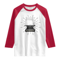 Funny Typewriter Raglan Shirt I Am An Author What Is Your Superpower - Wonder Print Shop