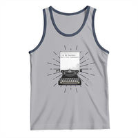 Funny Typewriter Tank Top I Am An Author What Is Your Superpower - Wonder Print Shop