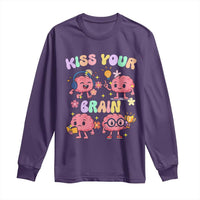 Kiss Your Brain Long Sleeve Shirt Funny Teacher - Wonder Print Shop