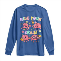 Kiss Your Brain Long Sleeve Shirt Funny Teacher - Wonder Print Shop