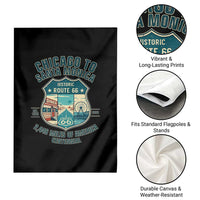 Route Highway 66 Chicago Santa Monica Vintage America Road Trip Garden Flag