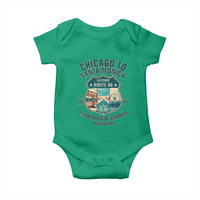 Route Highway 66 Chicago Santa Monica Vintage America Road Trip Baby Onesie