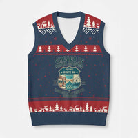 Route Highway 66 Chicago Santa Monica Vintage America Road Trip V-Neck Knit Sweater Vest
