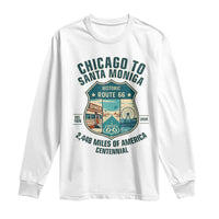 Route Highway 66 Chicago Santa Monica Vintage America Road Trip Long Sleeve Shirt