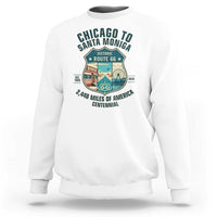 Route Highway 66 Chicago Santa Monica Vintage America Road Trip Sweatshirt