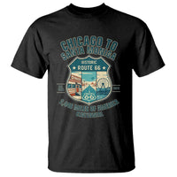Route Highway 66 Chicago Santa Monica Vintage America Road Trip T Shirt