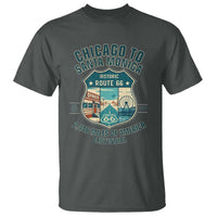 Route Highway 66 Chicago Santa Monica Vintage America Road Trip T Shirt