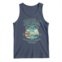 Route Highway 66 Chicago Santa Monica Vintage America Road Trip Tank Top