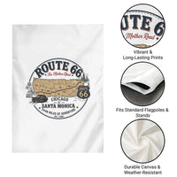 Route Highway 66 Map Chicago to Santa Monica Garden Flag Vintage America Road Trip Americana