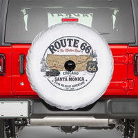 Route Highway 66 Map Chicago to Santa Monica Spare Tire Cover Vintage America Road Trip Americana