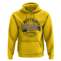 Route Highway 66 Map Chicago to Santa Monica Hoodie Vintage America Road Trip Americana