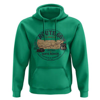Route Highway 66 Map Chicago to Santa Monica Hoodie Vintage America Road Trip Americana