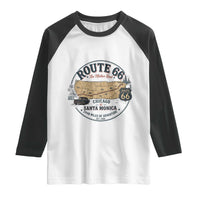 Route Highway 66 Map Chicago to Santa Monica Raglan Shirt Vintage America Road Trip Americana