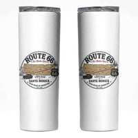 Route Highway 66 Map Chicago to Santa Monica Skinny Tumbler Vintage America Road Trip Americana